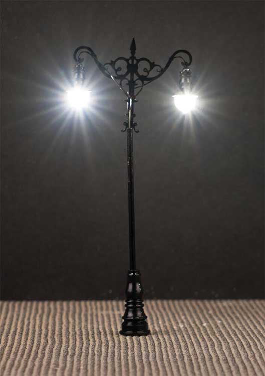 LED Double Suspended Ball Lamp Park Light on Mast -- Adjustable height up to 2-15/16" 7.5cm tall pkg(3)-2