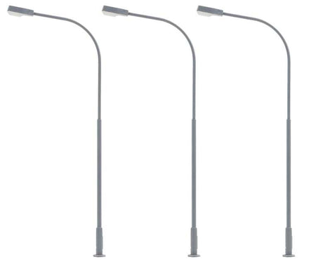 LED Streetlight -- Single-Arm Curved Mast, 3-11/16"  9.4cm Cool White pkg(3)