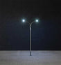Double Whip-Style LED Street Light -- 3-15/16"  10cm Tall