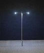 Pole-Mast Double-Arm LED Street Light -- 3-11/16"  9.3cm Tall