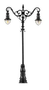 LED Double Suspended Ball Lamp Park Light on Mast -- Adjustable height up to 2-15/16" 7.5cm tall pkg(1)-1