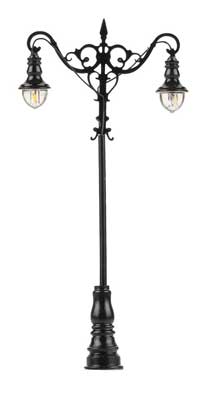 LED Double Suspended Ball Lamp Park Light on Mast -- Adjustable height up to 2-15/16" 7.5cm tall pkg(1)-1