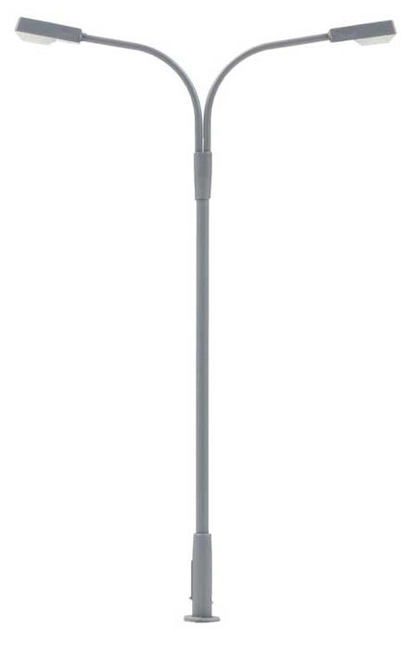 LED Streetlight -- Double-Arm Curved Mast, 3-11/16"  9.4cm Cool White pkg(1)