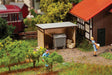 Dumpster-Dustbin Shed -- Laser-Cut Kit - 1-9/16 x 1 x 1"  4 x 2.5 x 2.5cm-1