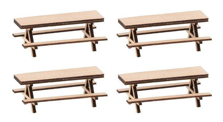 Laser-Cut Kit -- Picnic Benches pkg(4)-2
