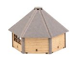 Barbecue Hut -- Laser-Cut Wood Kit - 1-15/16 x 1-7/8 x 1-1/2" 4.9 x 4.7 x 3.8cm-3