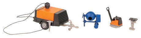 Construction Machine Set -- Concrete Mixer, Vibrator and Compressor-2