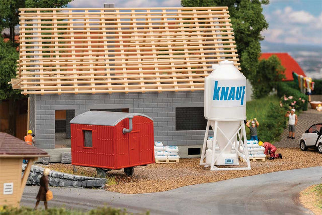 Plaster Silo and Construction Trailer -- Kit-1