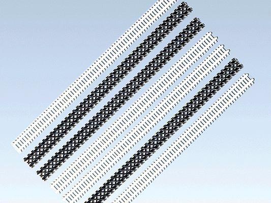2 Assorted Fences, Picket & Lattice -- 42-12"  108cm Total Length
