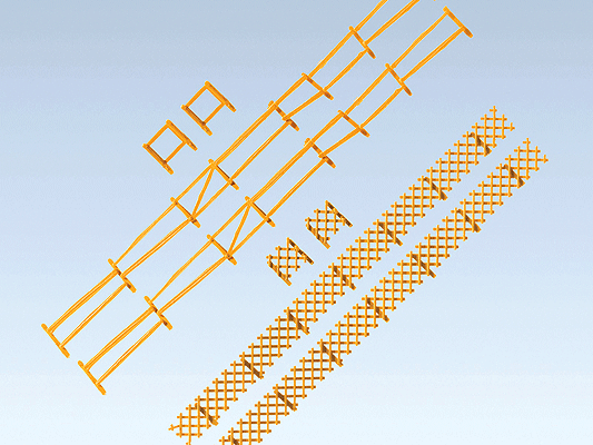 Garden & Field Fences -- 236cm Total Length pkg(4)