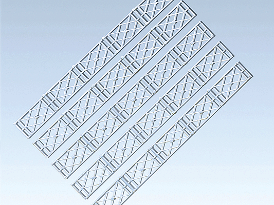 Lattice Two-Rail Fence -- Total Length: 92-7/8"  236cm