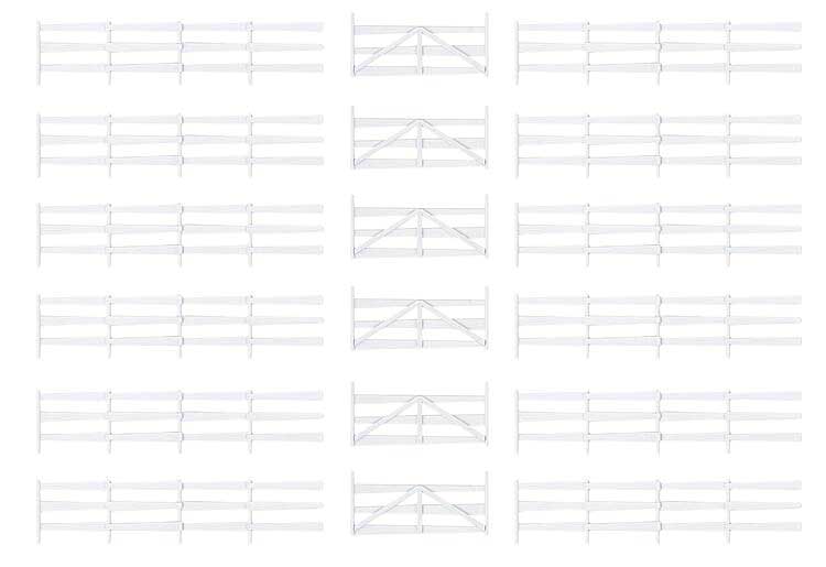 Paddock Fence -- Kit - 52-13/16"  134.1cm total (white)-2