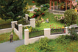 Concrete Wall with Iton Grates -- Total Length 59-1/16"  150cm, 1"  2.6cm Tall-1