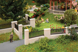 Concrete Wall with Iton Grates -- Total Length 59-1/16"  150cm, 1"  2.6cm Tall-1