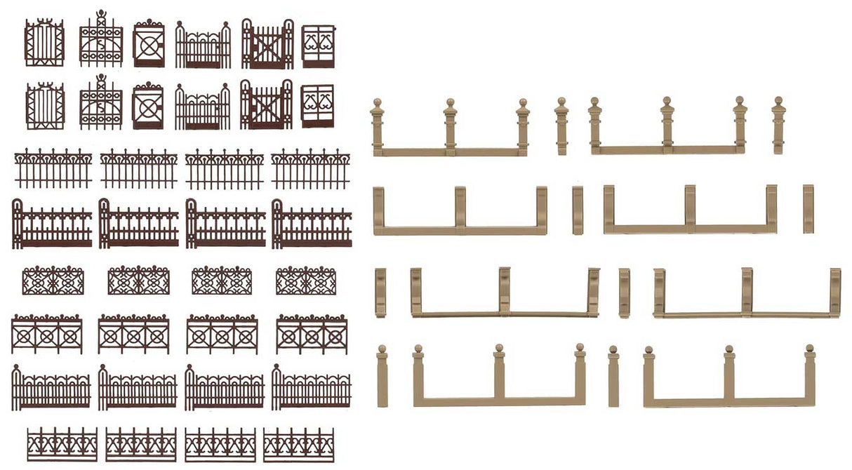 Villa Fence -- Kit - 76-1/4"  193.6cm Total (brown)-2
