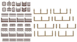 Villa Fence -- Kit - 76-1/4"  193.6cm Total (brown)-2