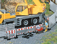 Construction Barricade -- High Fence 9-7/16"  24 cm  Low Fence 8-7/8"  22cm (red, white)
