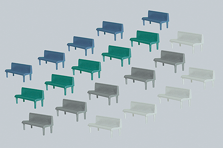 Benches (assorted colors) pkg(20)