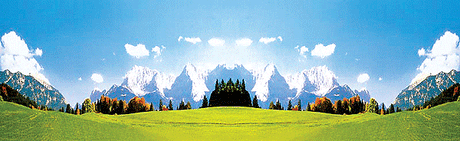 Karwendelgebirge Background Scene -- 10'8" x 40"  320 x 100cm