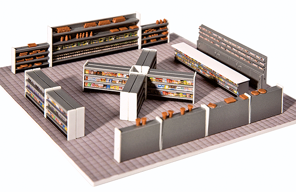 Retail Store Interior Equipment -- With Lighting pkg(5)