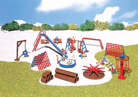 Playground Accessories - Kit -- Includes Tire Swing, Swing Set, Slide, Sandpit, Monkey Bars & 6 More Apparatus