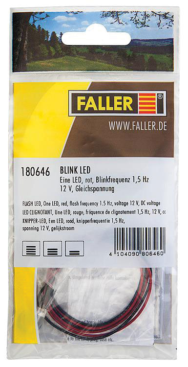 Flashing LED -- Red, 5-12V DC
