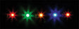 LEDs on Self-Adhesive PC Board Base -- Mixed Colors 12-16V AC or DC, PC Board Base pkg(5)