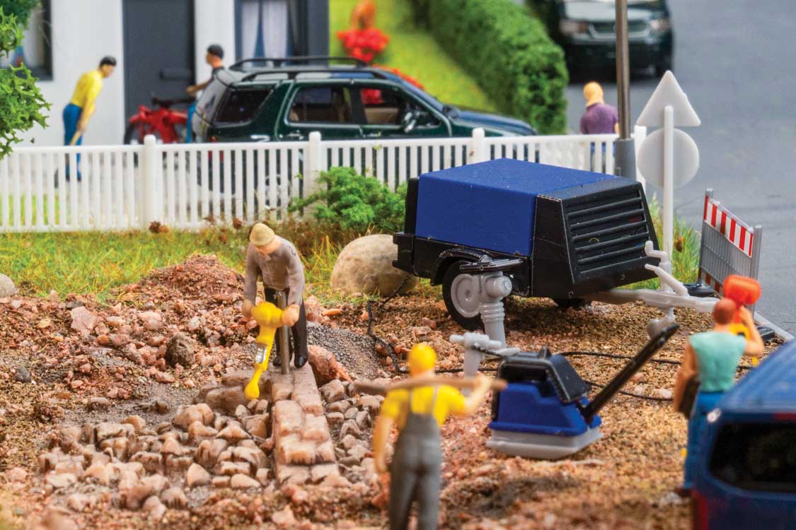 Animated Construction Work with Compressor -- Includes Motor, Figure, Compressor-1