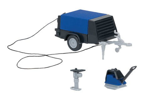 Animated Construction Work with Compressor -- Includes Motor, Figure, Compressor-2