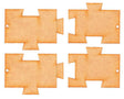 Base Plate Add-On Set - Goldbeck Modular Building Component -- 2 Each of 2 Styles