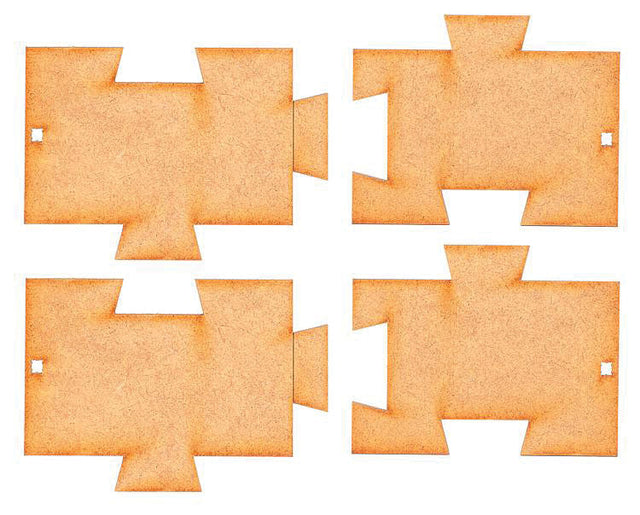 Base Plate Add-On Set - Goldbeck Modular Building Component -- 2 Each of 2 Styles