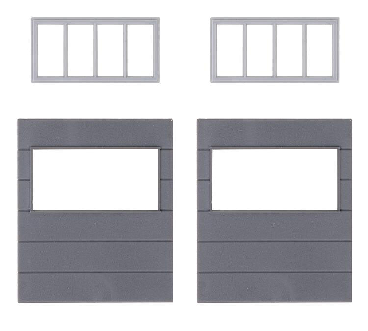 Goldbeck Modular Building Component -- Wall Sections with Horizontal Windows pkg(2)