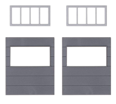 Goldbeck Modular Building Component -- Wall Sections with Horizontal Windows pkg(2)