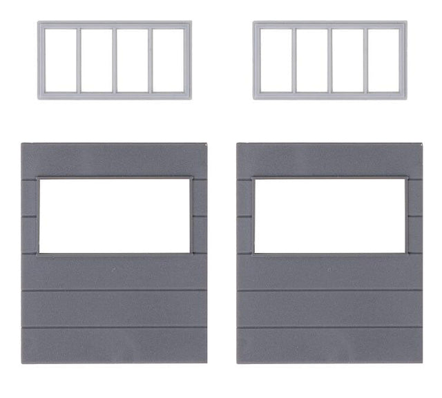 Goldbeck Modular Building Component -- Wall Sections with Horizontal Windows pkg(2)