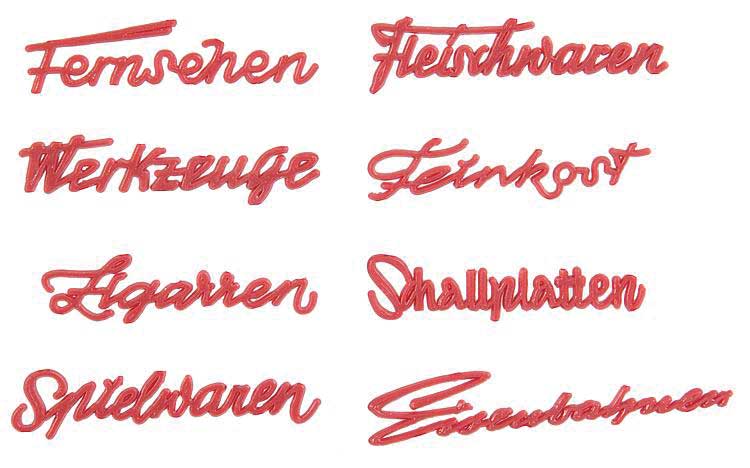 1950s Shop Lettering -- German Language