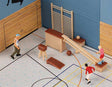Sports Gymnasium Equipment Set -- Balance Beam, Springboard and More