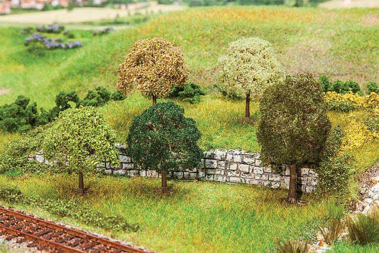 Assorted Deciduous Trees - Premium -- 2 to 2-3/16"  5 to 5.5cm Tall pkg(3)