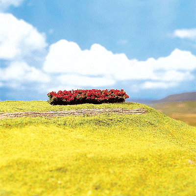 Premium Hedges pkg(4) -- Blooming - Red - 4 x 5/8 x 3/8"  10 x 1.5 x 1.5cm
