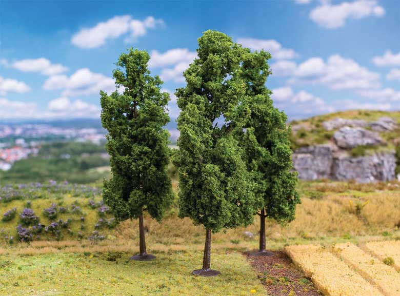 Poplar Trees -- 5-1/8"  13cm Tall pkg(3)
