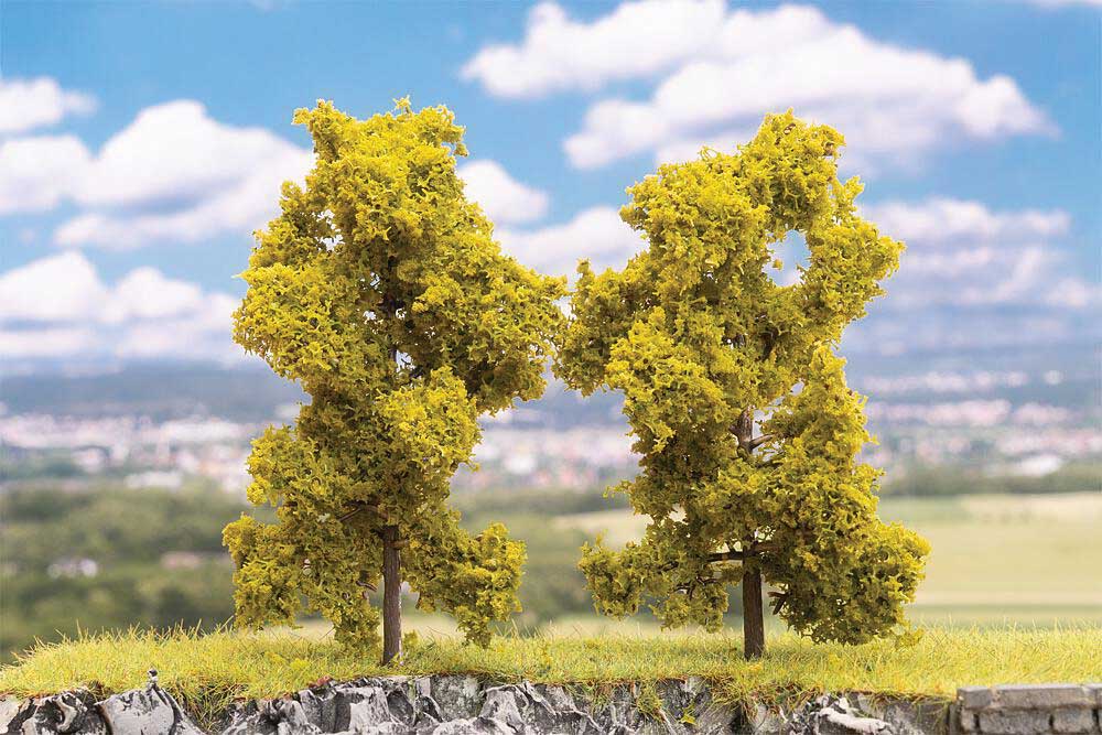 Deciduous Trees -- Light Green, 3-9/16 - 4-5/16" 9 - 11cm Tall, pkg(4)-1