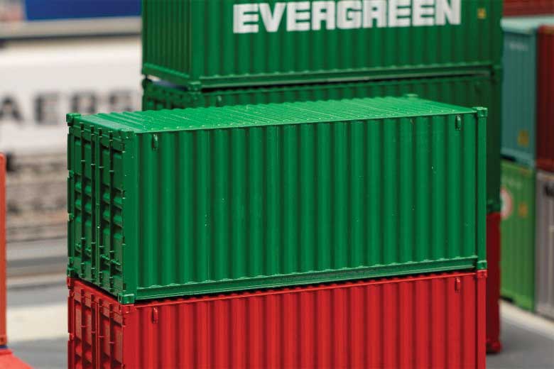 20' Corrugated Container - Assembled -- Painted, Unlettered (green)