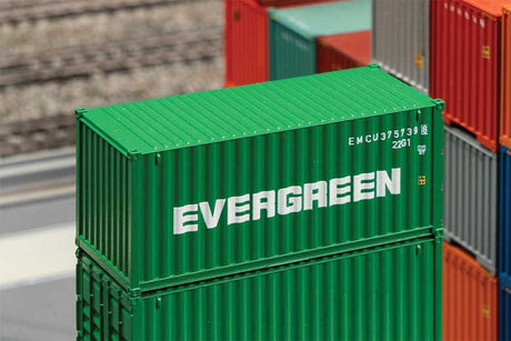 20' Corrugated Container - Assembled -- Evergreen (green, white)