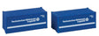 20' Container 2-Pack - Ready to Run -- THW (blue, white, German Lettering)-1
