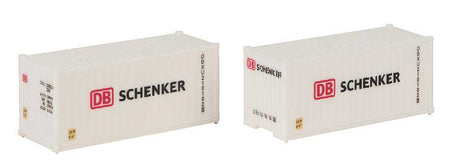 20' Container 2-Pack -- DB Schenker (white, black, red)-2