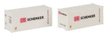 20' Container 2-Pack -- DB Schenker (white, black, red)-3