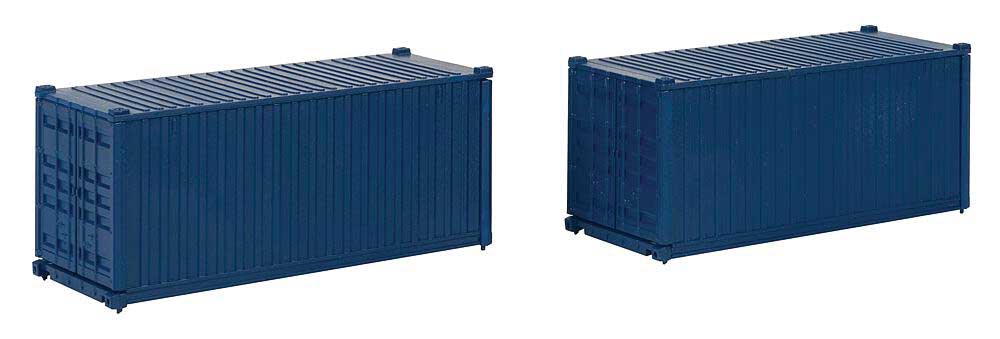 20' Container 2-Pack -- Painted, Unlettered (blue)-2