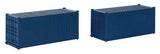 20' Container 2-Pack -- Painted, Unlettered (blue)-2
