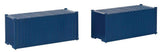 20' Container 2-Pack -- Painted, Unlettered (blue)-3