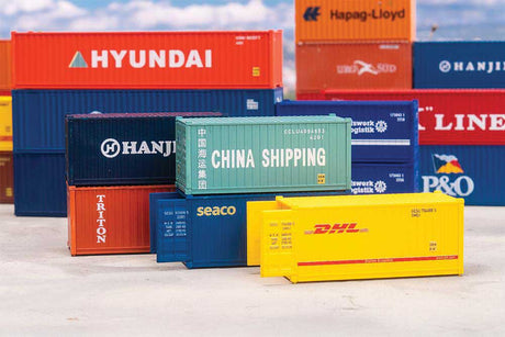 20' Containers with Opening Doors 5-Pack -- 1 Each: DHL, China Shipping, Seaco, Triton, Hanjin-1