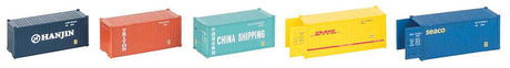 20' Containers with Opening Doors 5-Pack -- 1 Each: DHL, China Shipping, Seaco, Triton, Hanjin-2